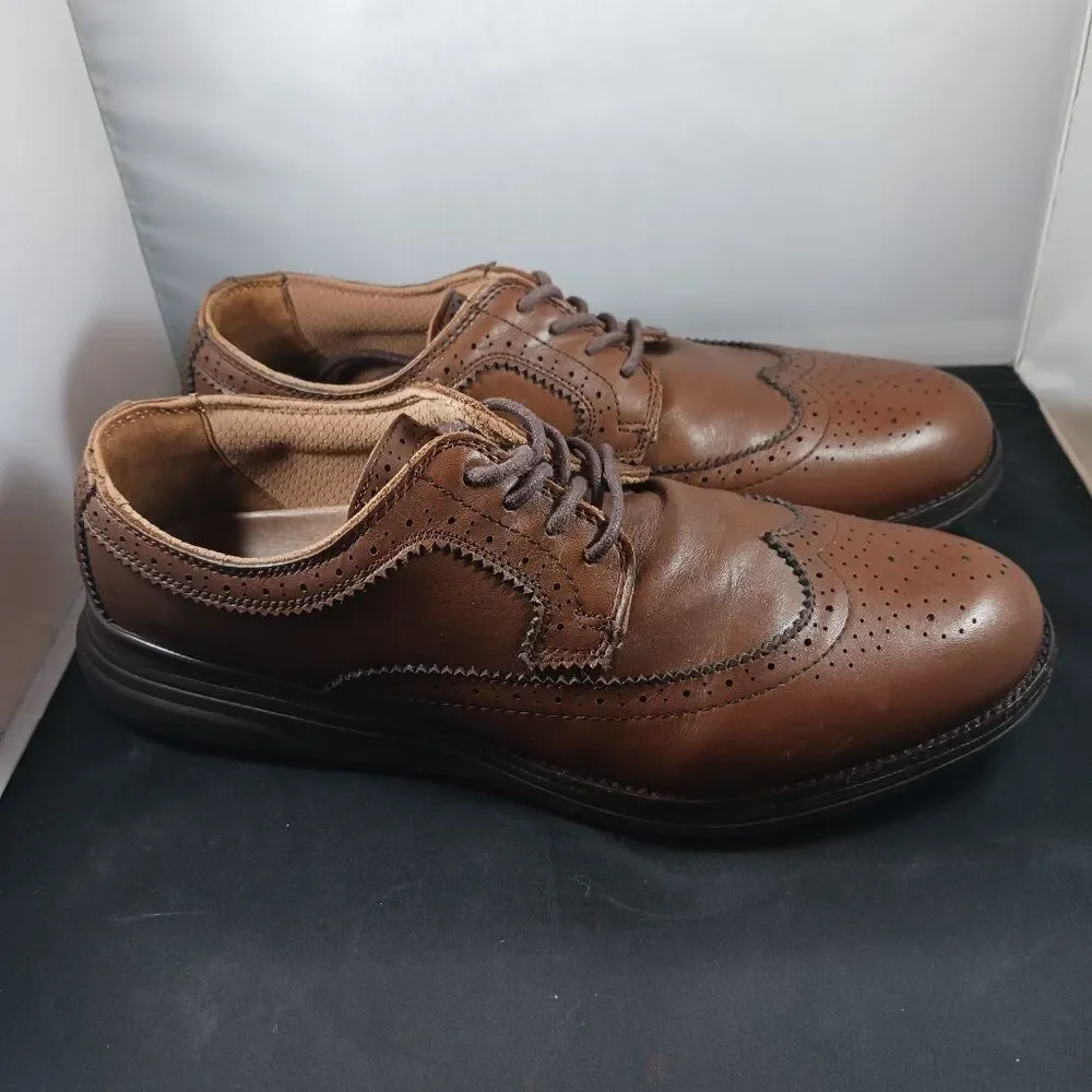 Kuru Men's Oxford Shoes Size 11 Warhol Wingtip Brown Leather